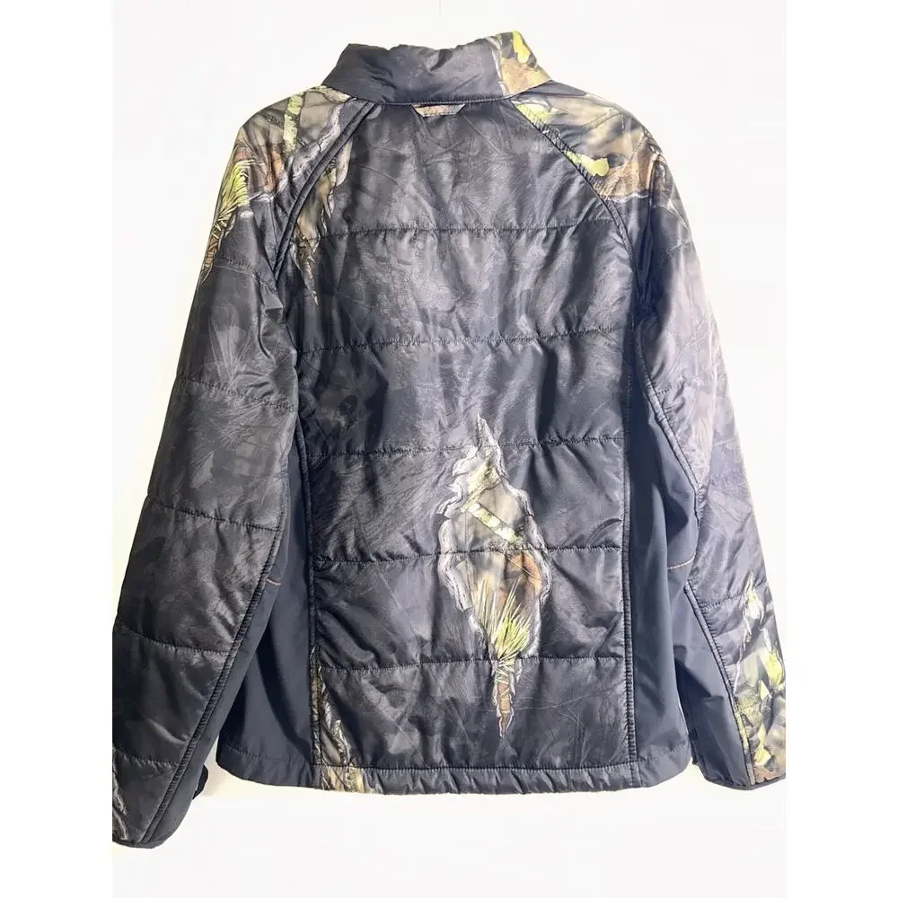 Mossy Oak Break Up Eclipse Black Camo Zip Pockets Jacket Men’s Medium